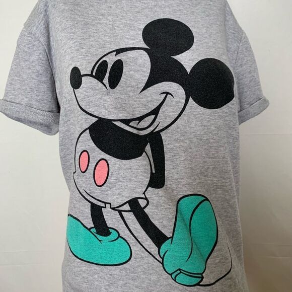 Disney Mickey Mouse Folded Sleeve T Shirt Tee Med - Picture 1 of 5